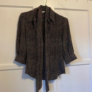 Vintage Halston Letter H Button Up Blouse